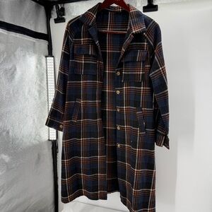 Plaid women coat